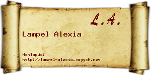 Lampel Alexia névjegykártya